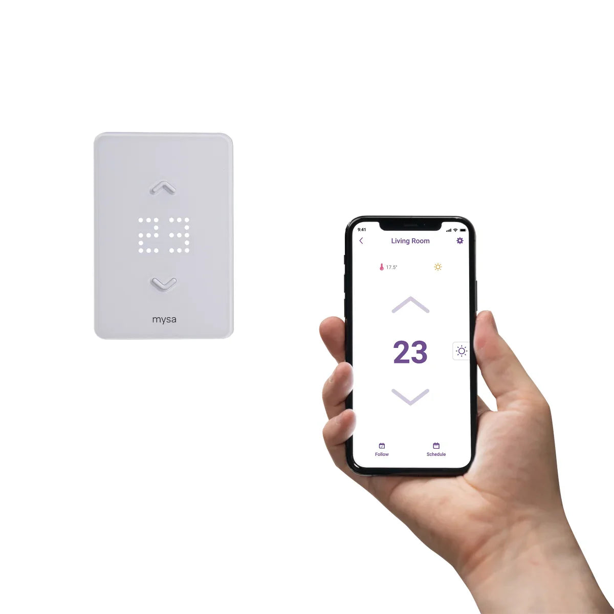 MYSA - Paquet de 4 Thermostats Intelligents pour Plinthes Chauffantes Électriques *Boite Ouverte*