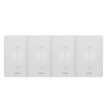MYSA - Paquet de 4 Thermostats Intelligents pour Plinthes Chauffantes Électriques *Boite Ouverte*